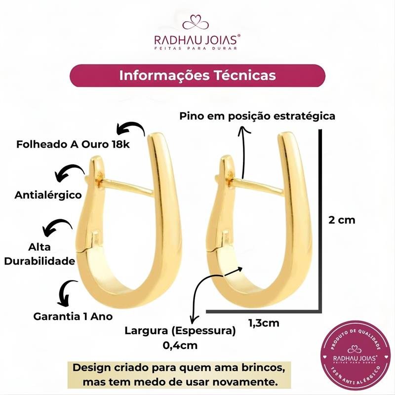 BRINCO CLICK FOLHEADO A OURO