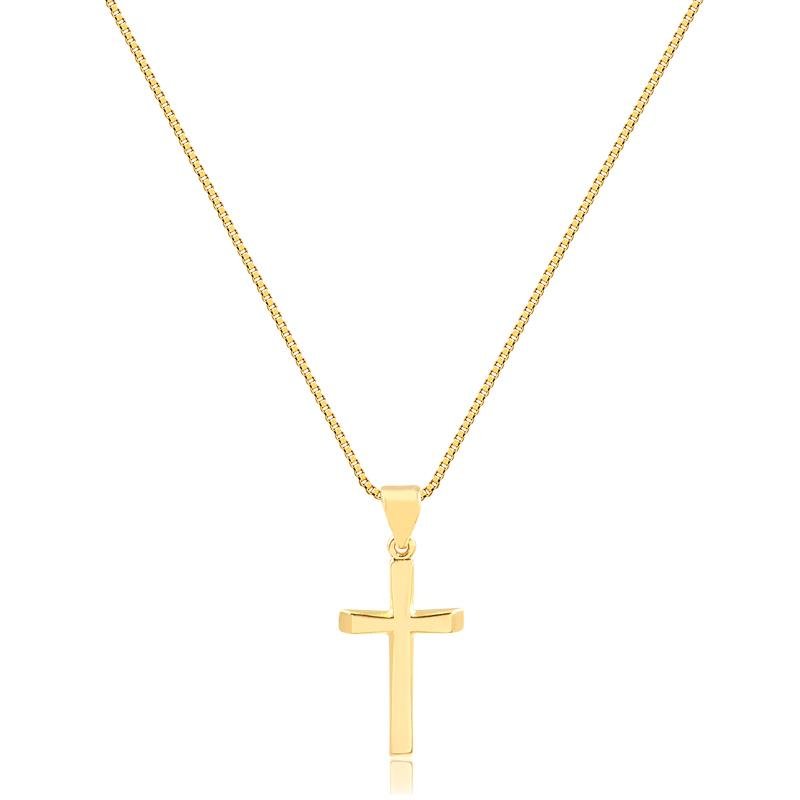 PINGENTE CRUZ FOLHEADO A OURO
