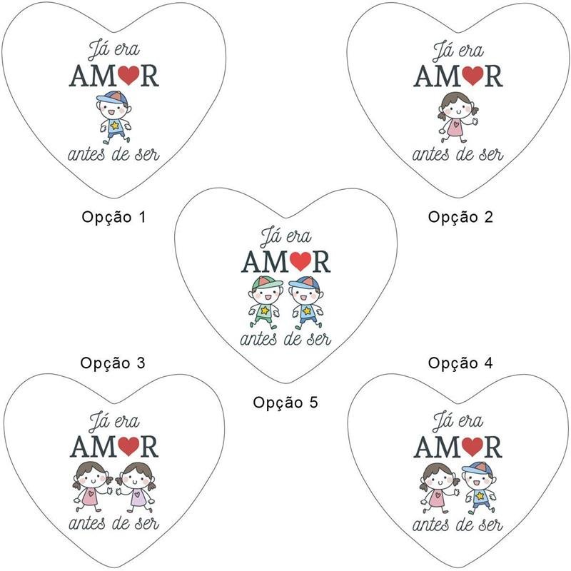 GARGANTILHA CORAÇÃO 'JÁ ERA AMOR' ANTES DE SER (FILHOS A ESCOLHER) FOLHEADA A OURO