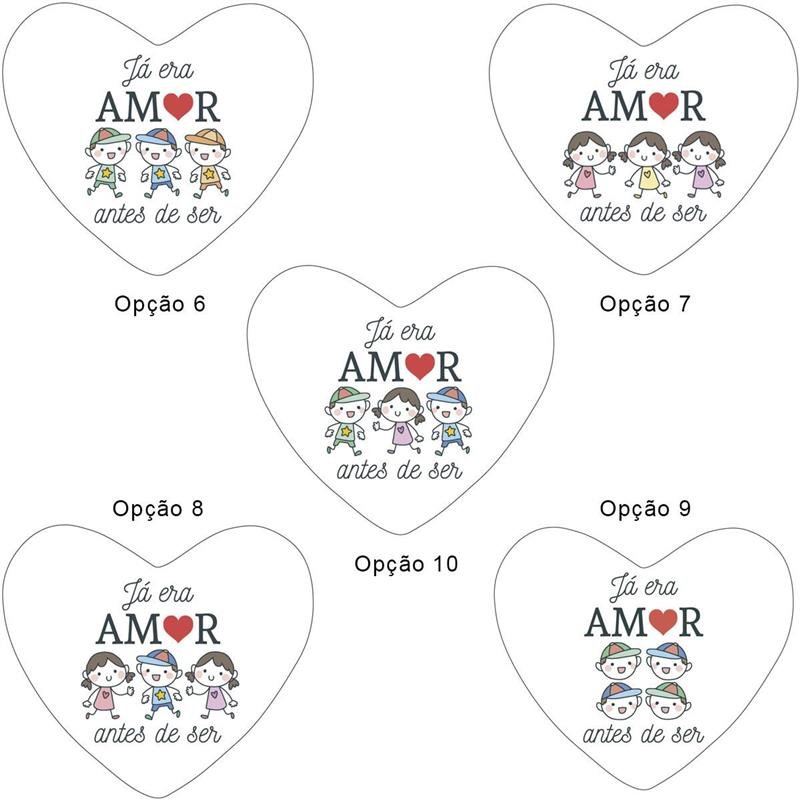 GARGANTILHA CORAÇÃO 'JÁ ERA AMOR' ANTES DE SER (FILHOS A ESCOLHER) FOLHEADA A OURO